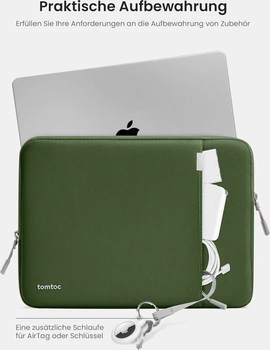 tomtoc Defender-A13, Laptophülle, Notebooks bis 13.3", grün