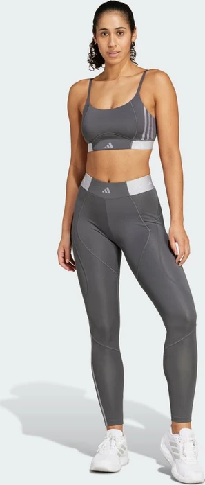 adidas Hyperglam Full-Length Hose lang grey six/glory grey (Damen)