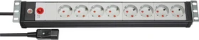 Brennenstuhl Premium-Line 19", 8-fach, schwarz, 3m