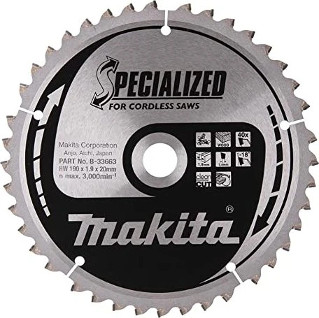 Makita Makblade Kreissägeblatt 40Z, 190x1.9x20mm, 1 Stück