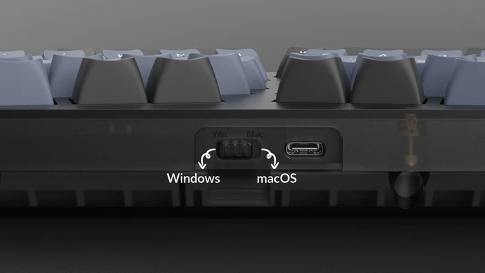 Keychron V10, Frosted Black, 75% Alice Layout, PBT, LEDs RGB, hot-swap, Keychron K Pro BROWN, USB, ND