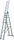 Krause Corda Alu 3-tlg. Teleskop-Mehrzweckleiter, 3x 7 Stufen (030375)