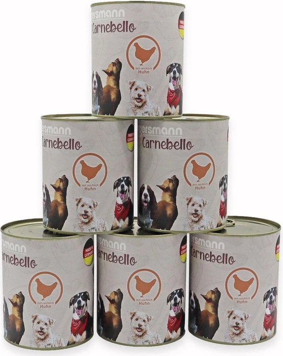 Eggersmann Carnebello Nassfutter mit Huhn, 4.80kg (6x 800g)