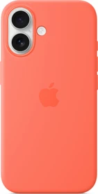 Apple Silikon Case mit MagSafe für iPhone 16 Mandarine