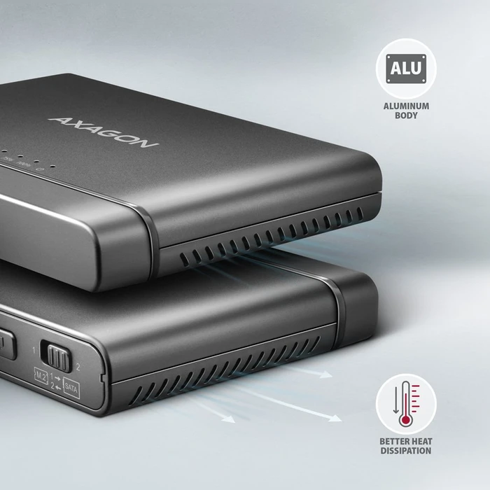 Axagon M.2/2.5"/3.5" Adapter, USB -> M.2 PCIe/SATA