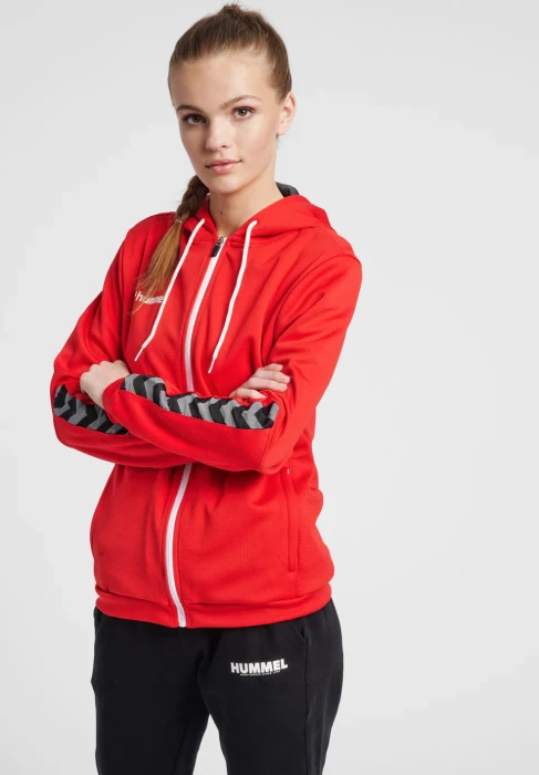 hummel Authentic Poly Zip Hoodie true red (Damen)