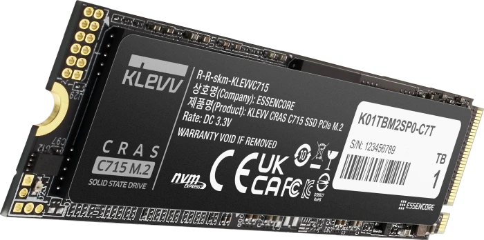 Klevv Cras C715 1TB, M.2 2280 / M-Key / PCIe 3.0 x4