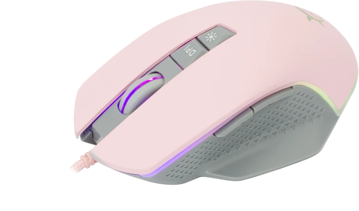 White Shark Gareth Pink Gaming Mouse, rosa/grau, USB