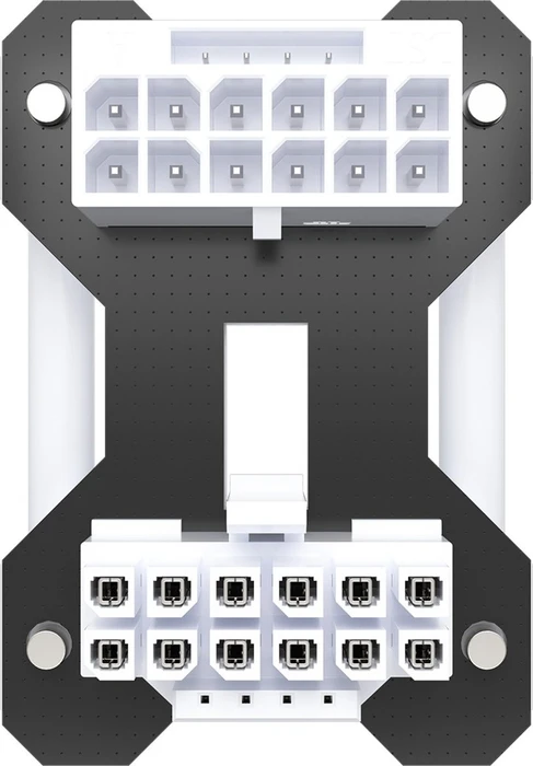 Corsair 12V-2x6 Winkeladapter 180°, PCIe 5.1 GPU Power Bridge, Stil B, Sense Pins außen, weiß