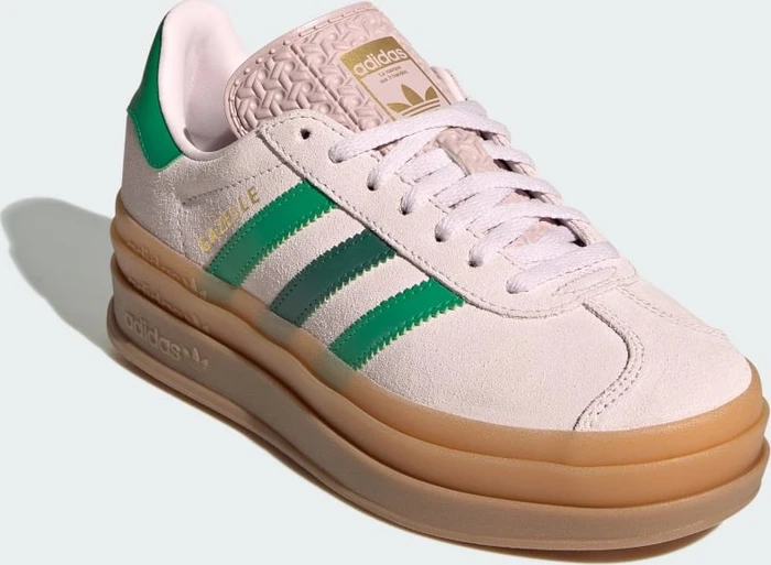adidas Gazelle Bold almost pink/court green/gold metallic (Junior)