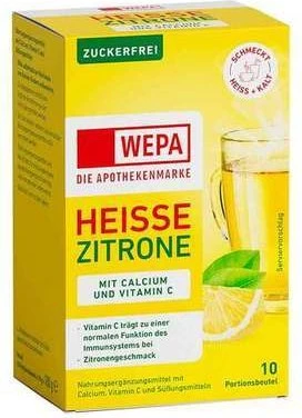 Apoday Heiße Zitrone mit Vitamin C und Calcium Pulver, 100g (10x 10g)