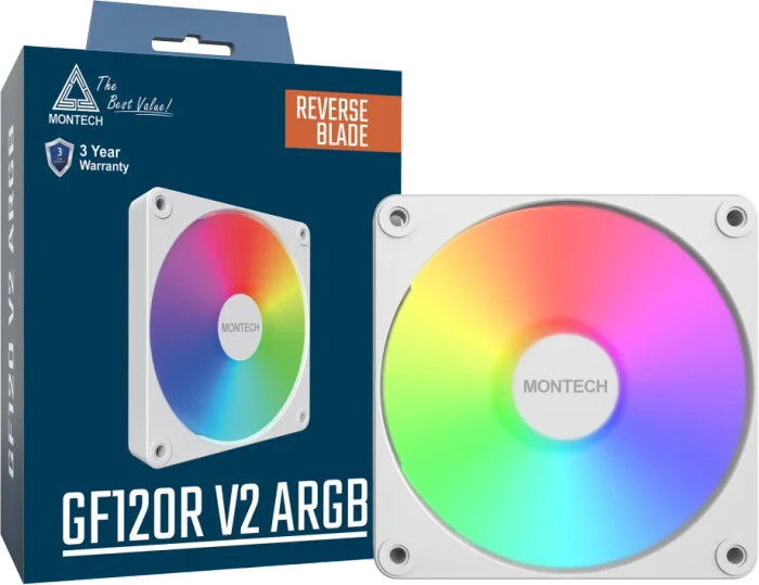 Montech GF120R V2 ARGB, weiß, 120mm