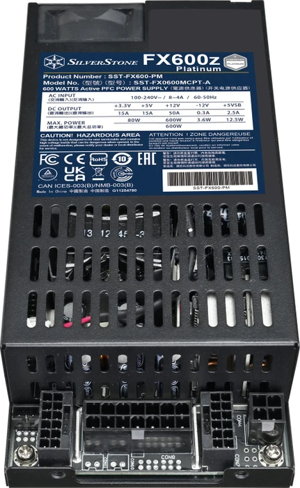 SilverStone FX600z Platinum 600W, Flex-ATX 2.4