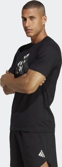 adidas Train Essentials Seasonal Logo Training Funktionsshirt kurzarm schwarz (Herren)
