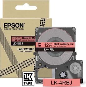 Epson LK-4RBJ Beschriftungsband, 12mm, schwarz/mattrot