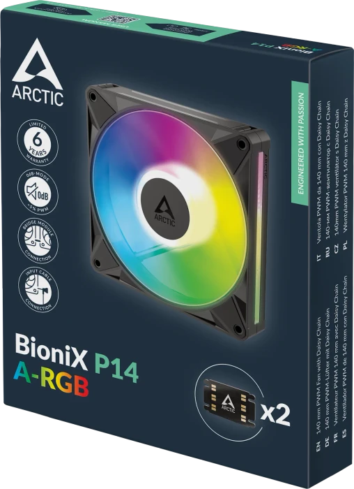 ARCTIC BioniX P14 A-RGB, schwarz, 140mm