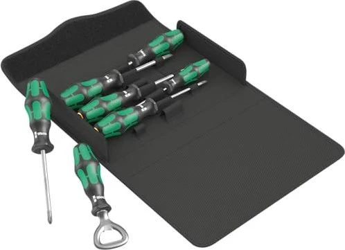 Wera Kraftform Plus Serie 300 300/7 Set 2 Schraubendrehersatz inkl. Tasche, 7-tlg.