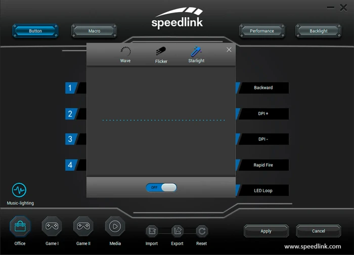 Speedlink Decus NX RGB Gaming Mouse schwarz, USB