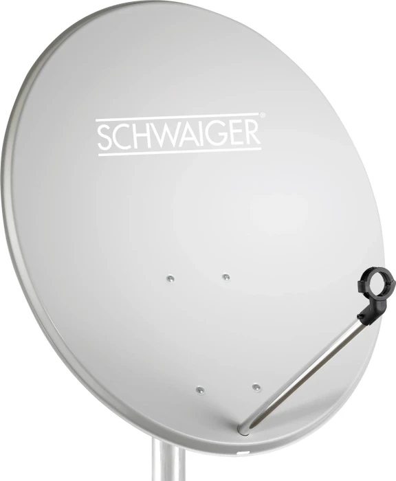 Schwaiger Stahl Offset Antenne (Ø 42 cm) grau