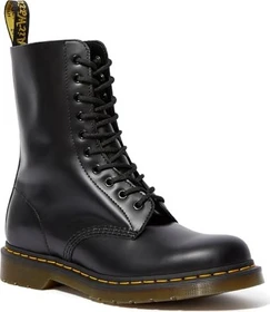 Dr. Martens 1490 Smooth Leather High Lace Up Boots schwarz