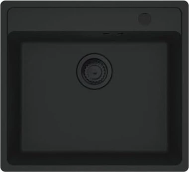 Franke Maris MRG 610-52 TL Einbau Becken mittig mit Ablauffernbedienung black matt