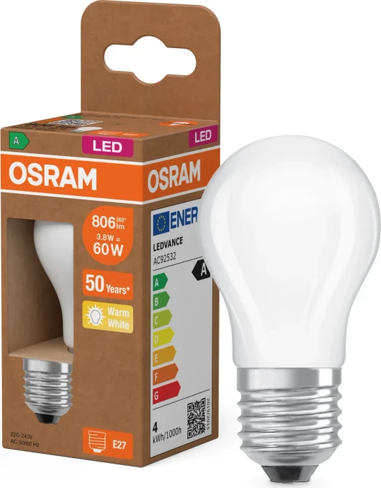 Osram Ledvance Superstar+ Classic P FIL 60 3.8W/827 E27