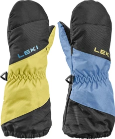 Leki Little Swtch Zero Mitt Long Skihandschuhe black/light blue/light yellow (Junior)