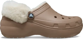 Crocs Classic Platform Fuzz Lined latte (Damen)