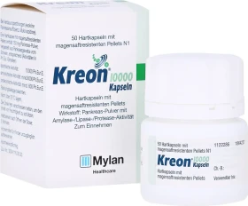 Kreon 10.000 magensaftresistente Kapseln, 50 Stück