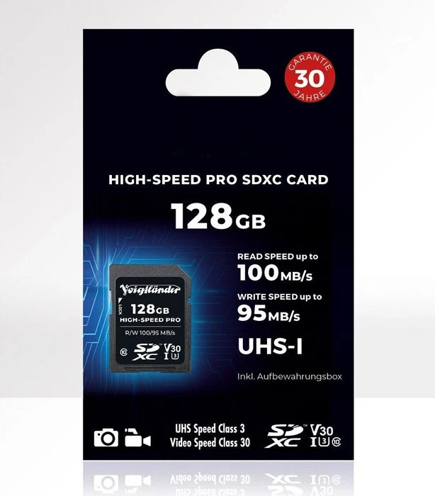 Voigtländer High-Speed PRO R100/W95 128GB, UHS-I U3, Class 10