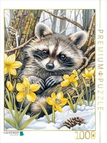 Calvendo Waschbär zwischen den Bäumen im Frühling