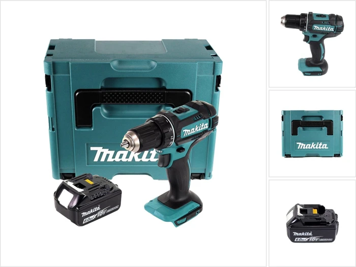 Makita DDF482G1J Akku-Bohrschrauber inkl. MAKPAC + Akku 6.0Ah