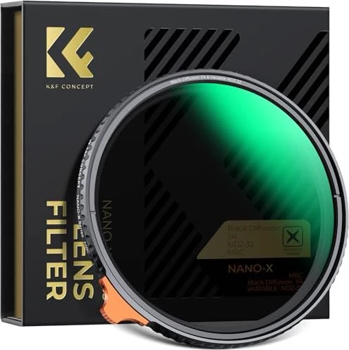 K&F Concept Nano-X 2in1 Black Mist 1/4 & ND2-ND32 (1-5 stops) 55mm