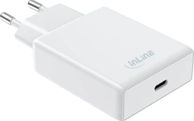 InLine USB Netzteil Ladegerät Single USB-C PD AVS 65W weiß