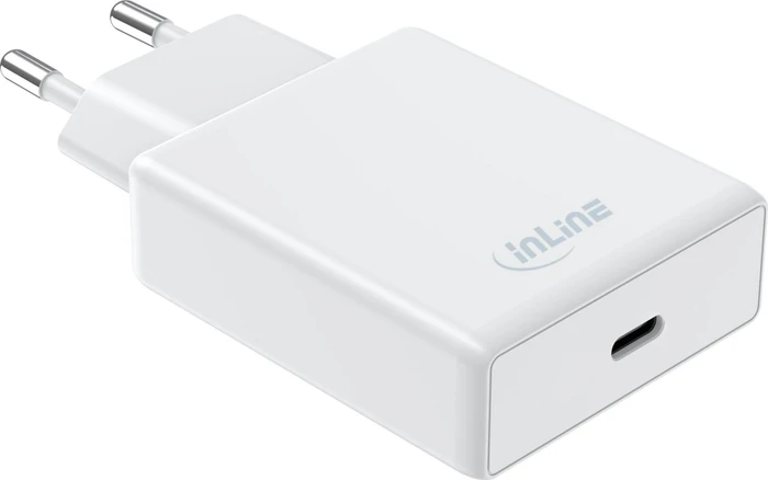 InLine USB Netzteil Ladegerät Single USB-C PD AVS 65W weiß