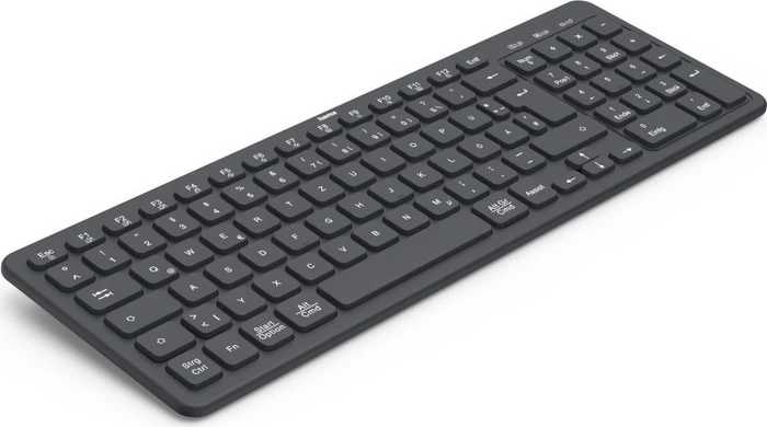 Hama WK-300 Funktastatur, schwarz, USB/Bluetooth, DE