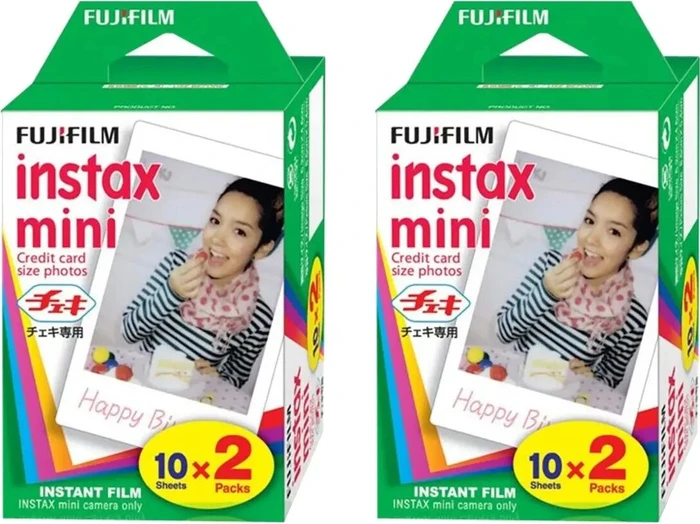 Fujifilm instax mini Sofortbildfilm White Frame, 40 Aufnahmen