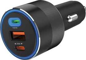Sandberg Car Charger 3in1 130W USB-C PD schwarz