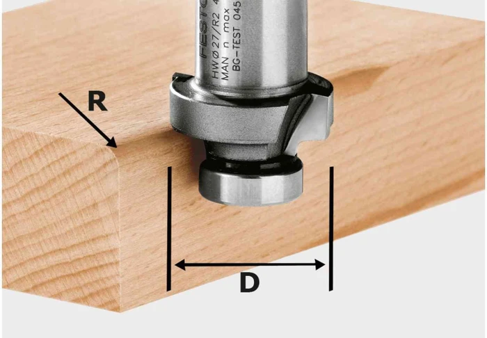 Festool HW R2-OFK 500 Abrundfräser, (R1)2x(D)27mm, 1 Stück