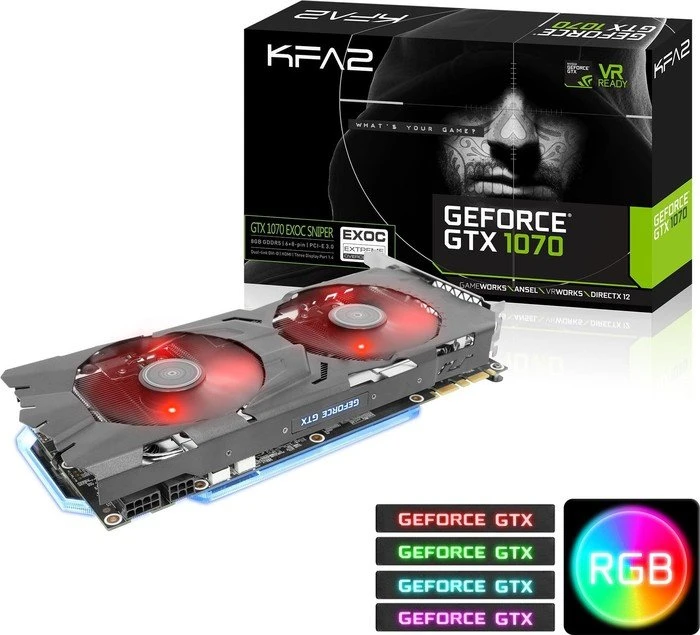KFA2 GeForce GTX 1070 EXOC-SNPR, 8GB GDDR5, DVI, HDMI, 3x DP