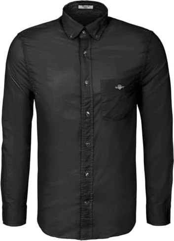 Gant Regular Fit Classic Popeline Hemd langarm schwarz (Herren)