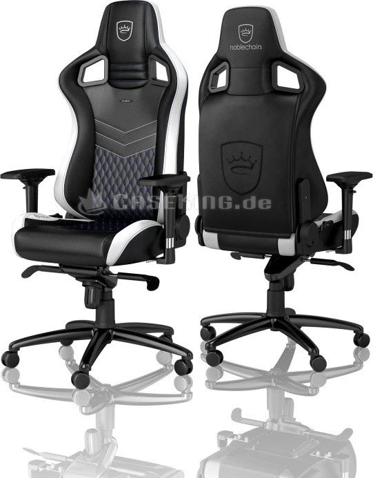 noblechairs Epic Gamingstuhl, schwarz/weiß/blau