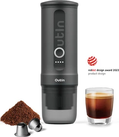 Outin Nano Portable Espresso Maschine Travel Kit Kaffeemaschine space grey
