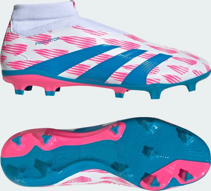 adidas Predator League Laceless FG cloud white/solar blue/solar pink