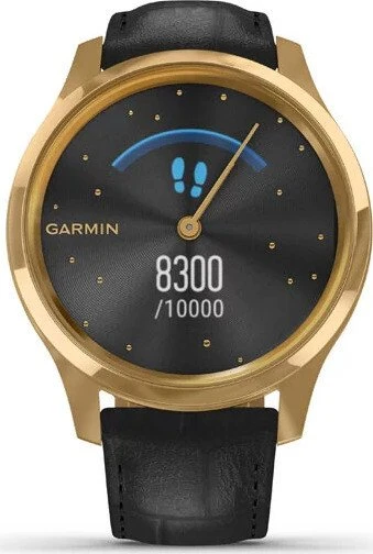 Garmin vivomove Luxe Aktivitäts-Tracker black embossed/24k gold
