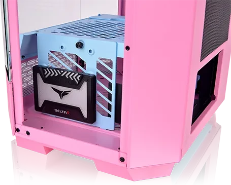 Thermaltake The Tower 300 Bubble Pink, rosa, Glasfenster
