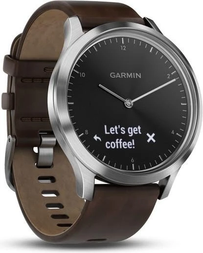 Garmin vivomove HR Premium Aktivitäts-Tracker silber/braun