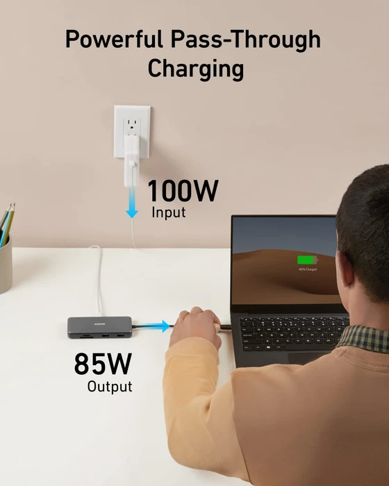 Anker 555 8-in-1 USB-C Hub, USB-C 3.1 [Stecker]
