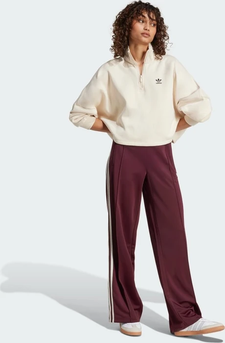 adidas Classic Firebird Loose Trainingshose lang maroon/cream white (Damen)