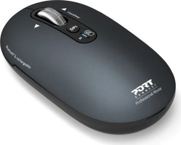Port Designs Pure Color Bluetooth Rechargeable Mouse, Shadow grau, Bluetooth